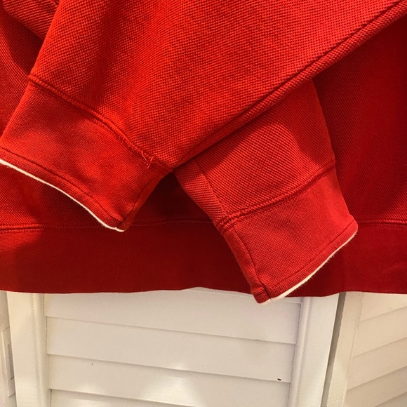 ORVIS Men’s 100% Pima Cotton “1/4 Zip Shirt” Size L Red/Cream LongSleeves EUC - Picture 6 of 6